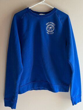 Abercrombie & Fitch Blue Crewneck Sweatshirt Classic Preppy Collegiate Pullover